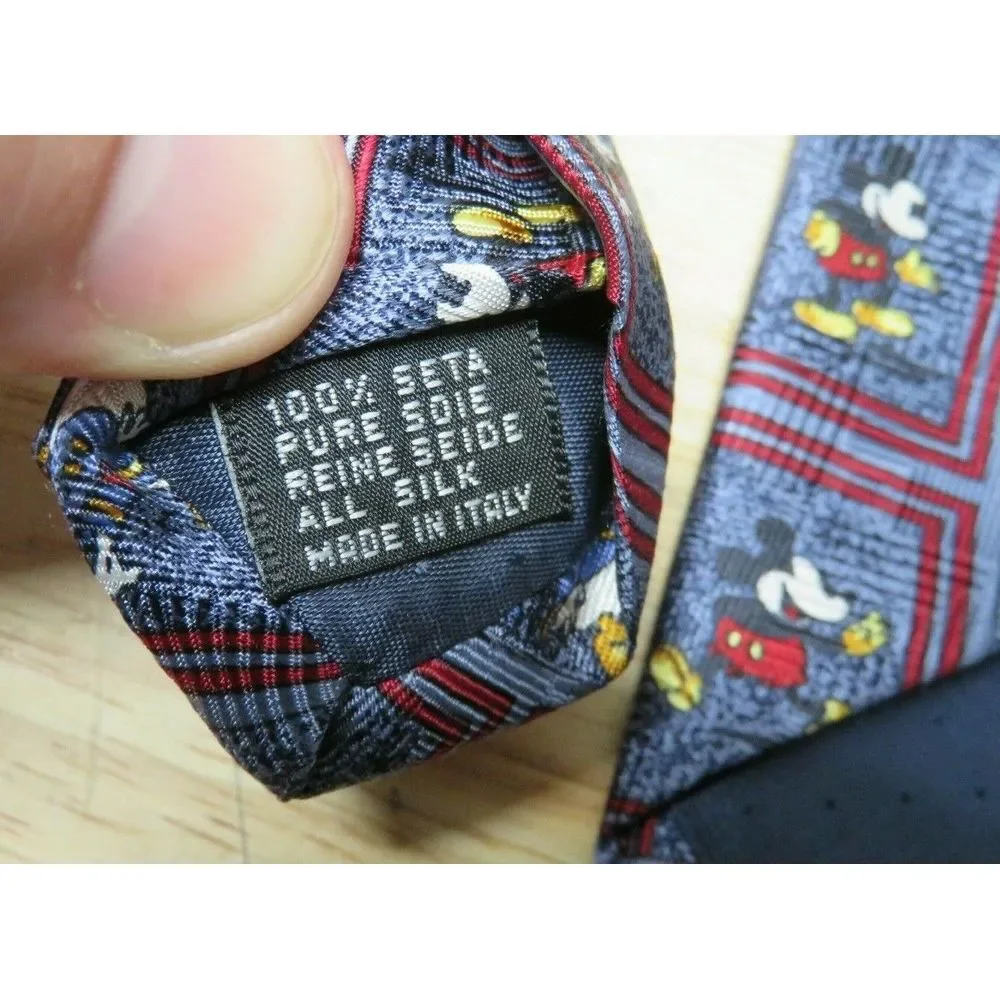 Mickey‎ & Co Atlas Design Gothernsburg Sweden Silk Necktie Tie Italy Donald Duck